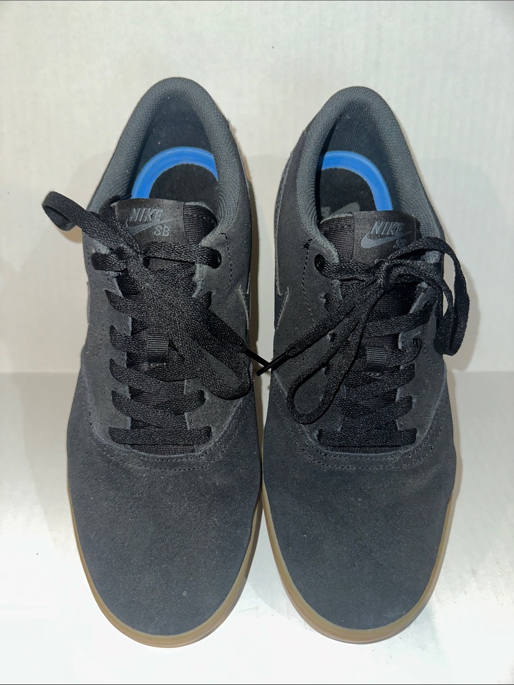 Nike Men's Size 10.5 SB Solar Check Canvas Skate Black Gum Shoes